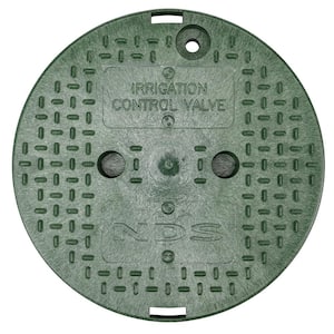 10 in. Round Standard Series Valve Box Cover, Green ICV