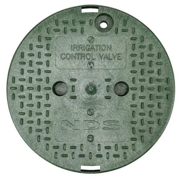 10 in. Round Standard Series Valve Box Cover, Green ICV