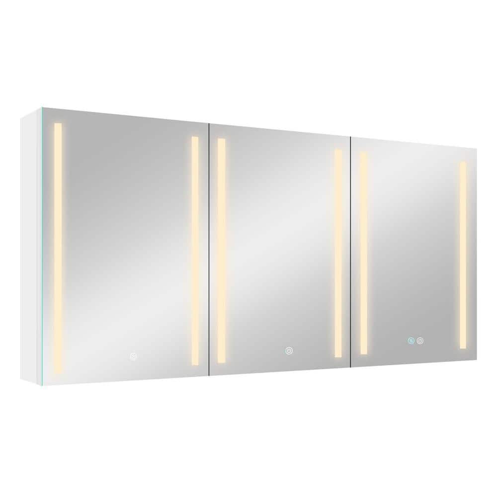 60 in. W x 30 in. H Rectangular Aluminum Medicine Cabinet with Mirror