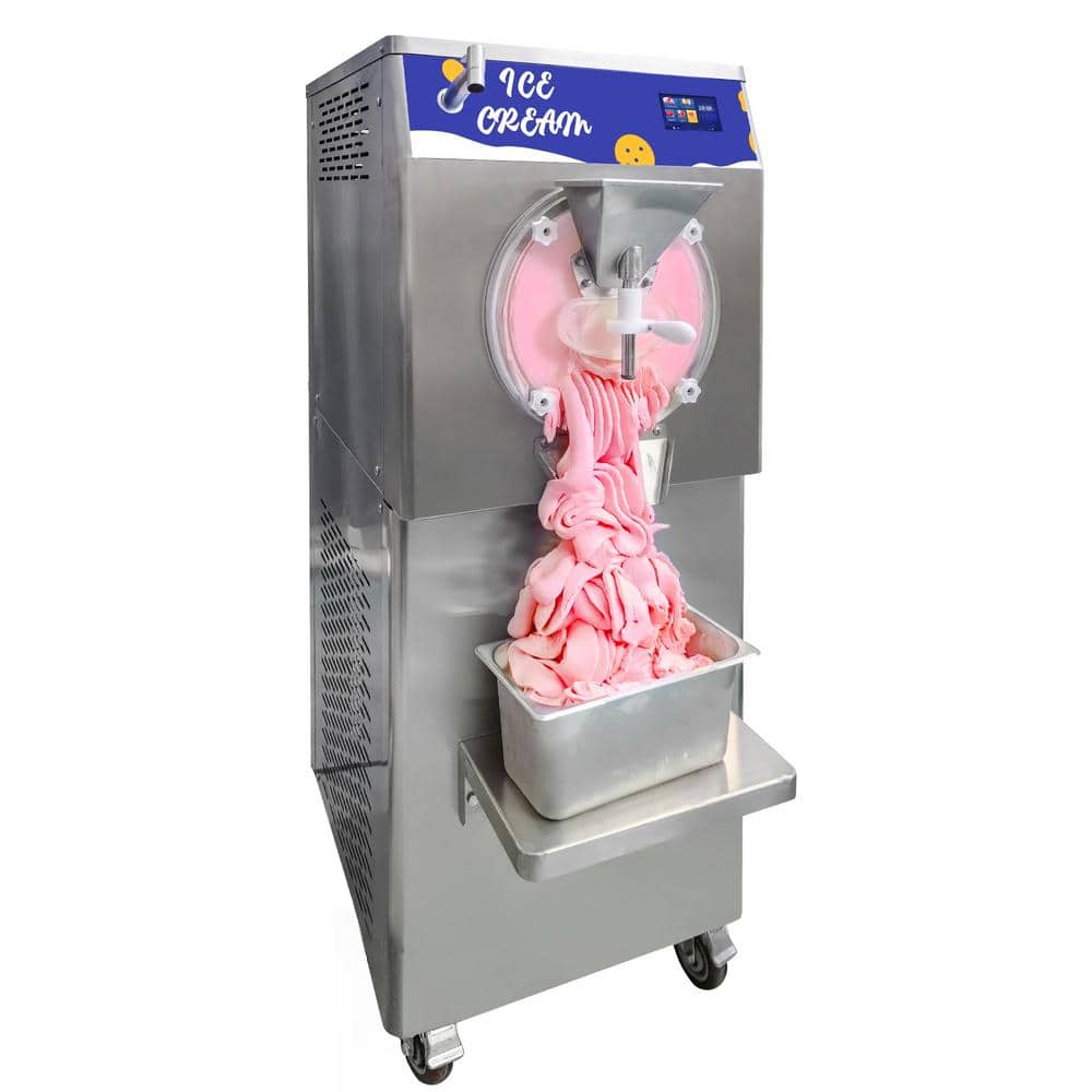 Mvckyi 12.7 qt. 5 in 1 Hard Ice Cream Maker in Stainless Steel with LCD Panel, 12.7 Gal/H