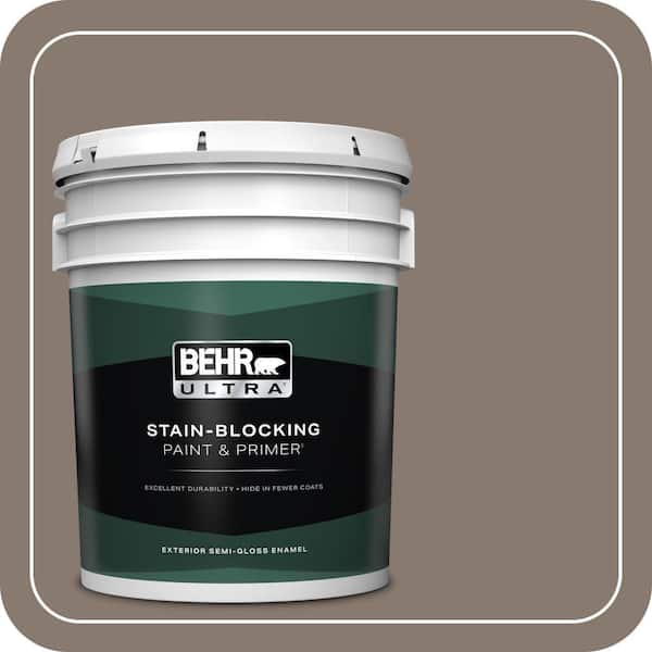 BEHR ULTRA 5 gal. #ECC-15-1 Lost Summit Semi-Gloss Enamel Exterior Paint & Primer
