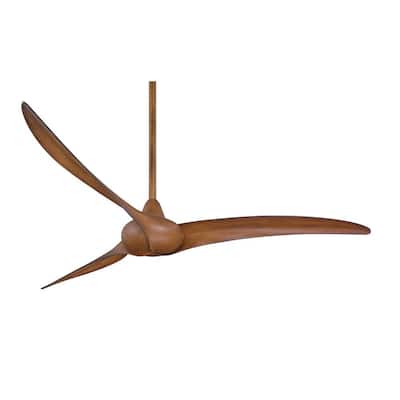 Wave 65 in. Indoor Distressed Koa Ceiling Fan with Remote Control