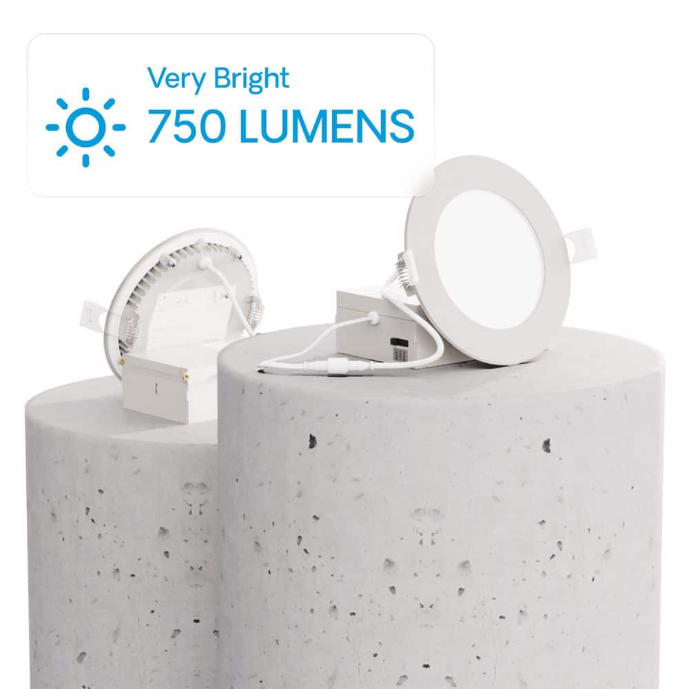 4'' White Aluminum LED Canless Recessed Lighting Kit