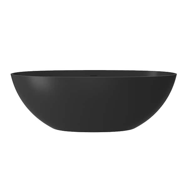 65 in. x 30 in. Soaking Bathtub in Matte Black