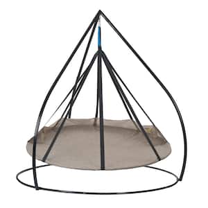 Flying Saucer Set 95 in. 2-Person Seating Metal Hanging Patio Swing