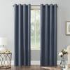 Sun Zero Saxon Energy Saving Denim Blue Polyester 54 in. W x 63 in. L Grommet Blackout Curtain (Single Panel) 57842