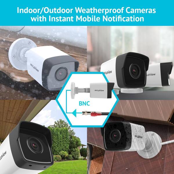 Laview 8 Channel Ultra Hd 4k Dvr 1tb Hdd Home Security Camera System With 4 8mp Ip Bullet Wired Cameras 100 Ft Night Vision Lv Ktg978k4u8 T1 The Home Depot