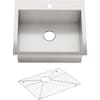 KOHLER Vault Drop-In/Undermount Stainless Steel 25 in. 1-Hole Single ...