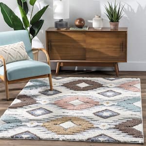 Delia Ares Moroccan Shag Ivory 3 ft. 11 in. x 5 ft. 3 in. Area Rug