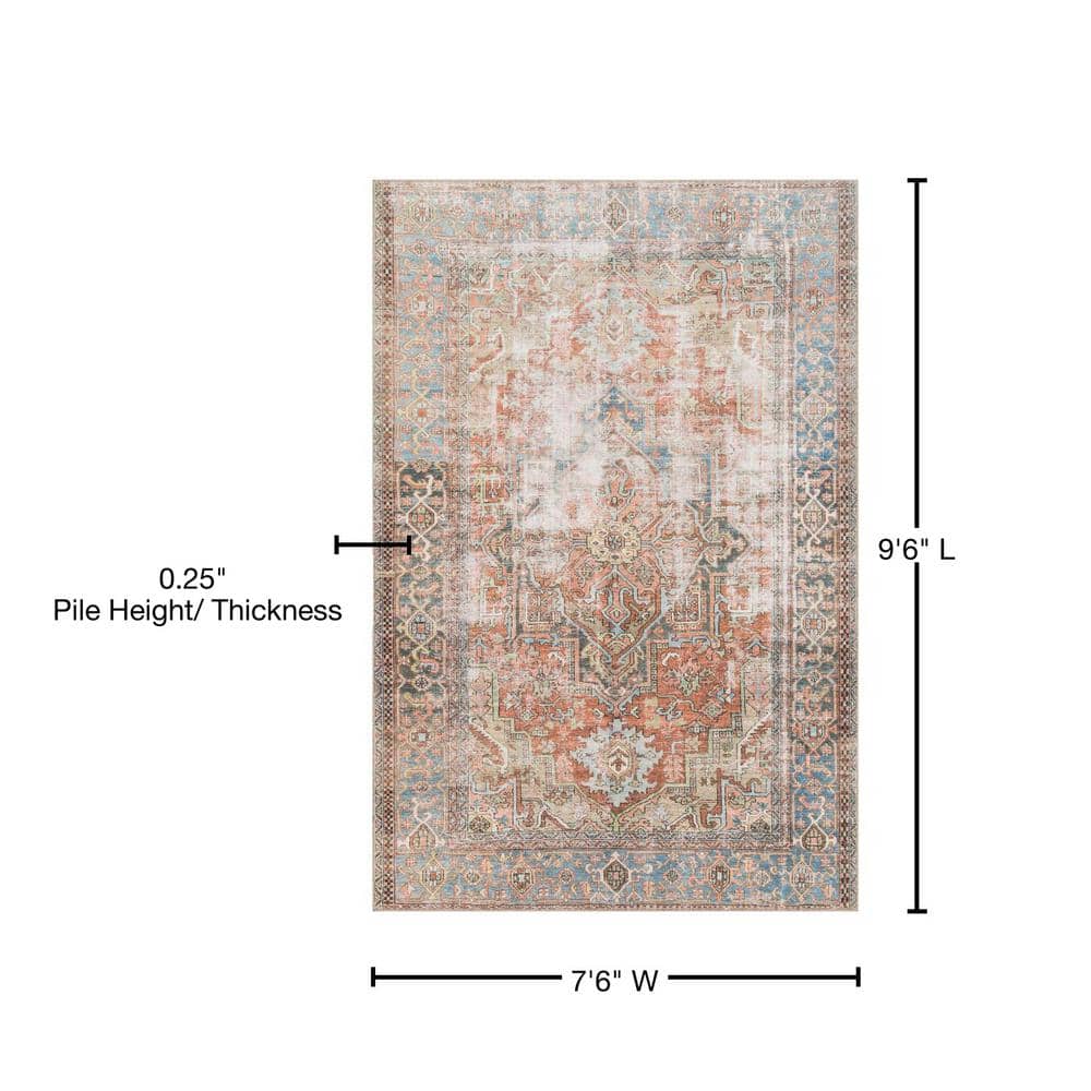 Terracotta Sky Traditional Trellis 7'6" x 9'6" Hand-knotted Area Rug