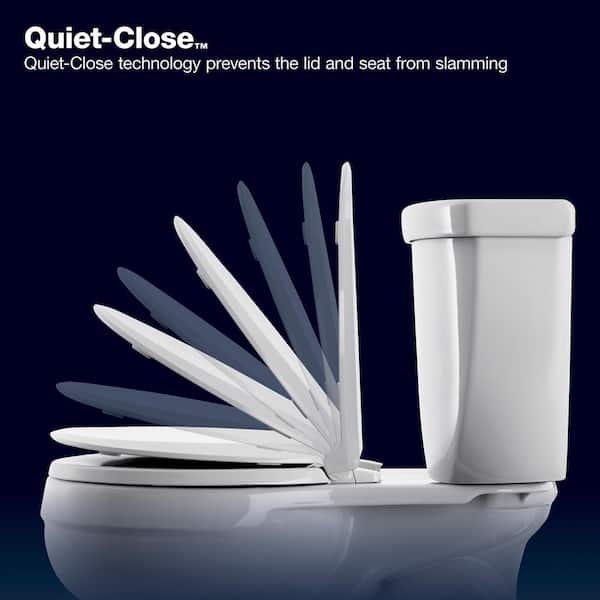 Transitions Quiet-Close Elongated Closed - Front Toilet Seat in. White