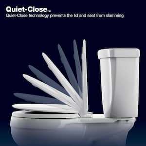 Cachet Nightlight QuietClose Round Closed Front Toilet Seat in White