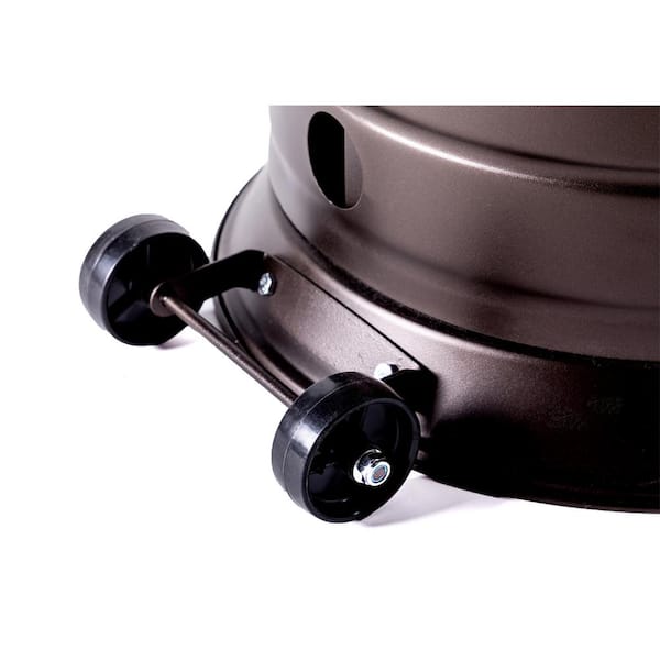 47,000 BTU Outdoor Patio Propane Heater with Portable Wheels, Standing Gas Outside Heater Stainless Steel Burner-Smocha