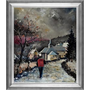 25 in. x 29 in. "Cornimont 67 with Athenian Silver Frame " by Pol Ledent Framed Canvas Wall Art