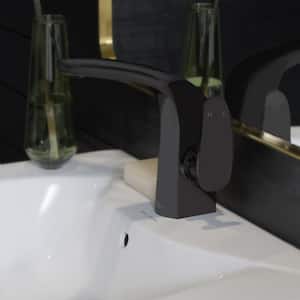 Chateau Single-Handle Single-Hole Bathroom Faucet in Matte Black