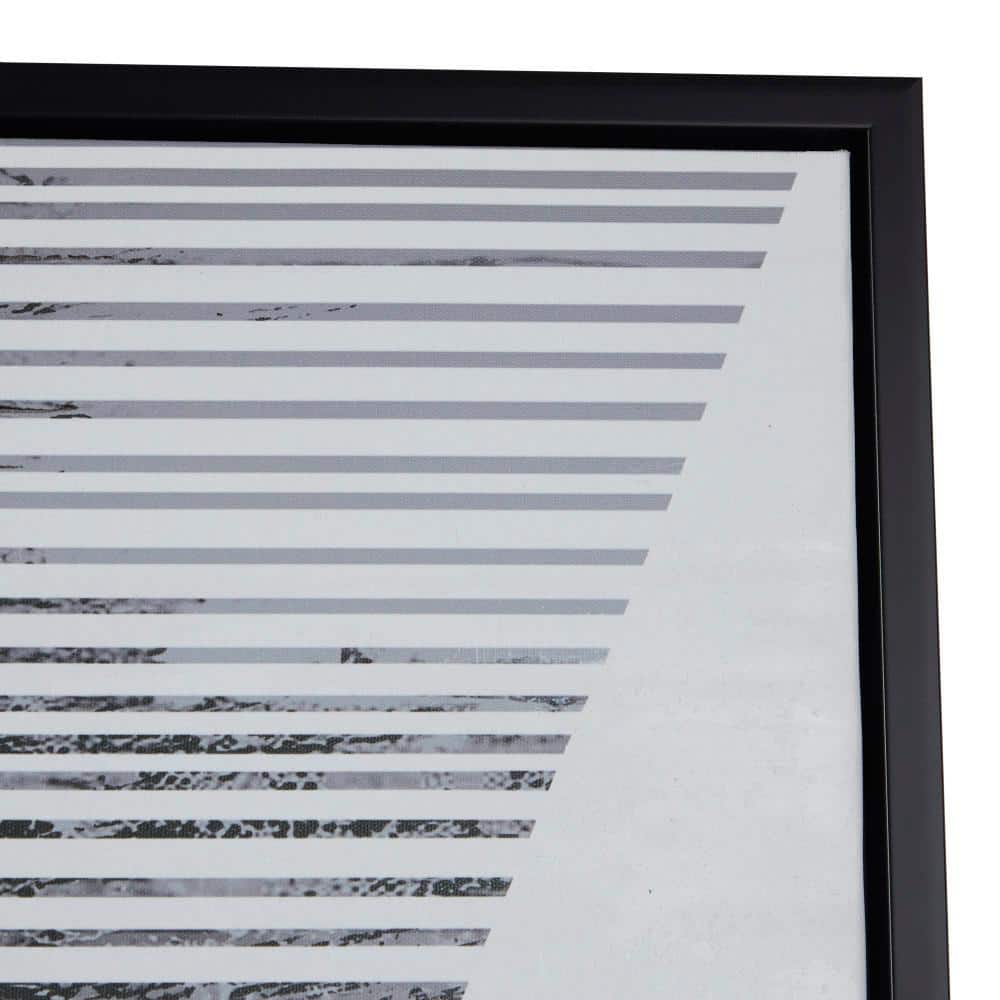 Large Black and White Geometric Abstract Canvas Painting