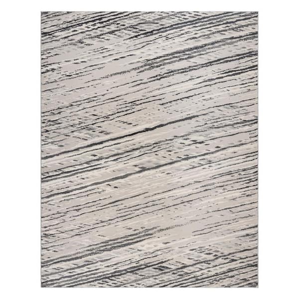 Gertmenian Baku Stormi Gray 6 ft. x 9 ft. Abstract Indoor Area Rug