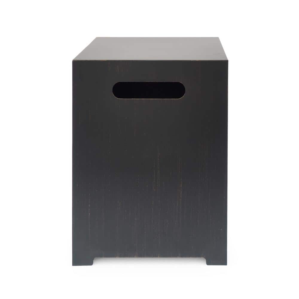 Brushed Brown Rectangular Gas Fire Pit Table with Tank Holder