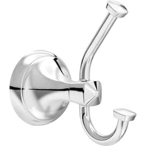 6 DELTA Palm Bay Collection Double Robe Hook Brushed Nickel Finish No PMB35-BN 