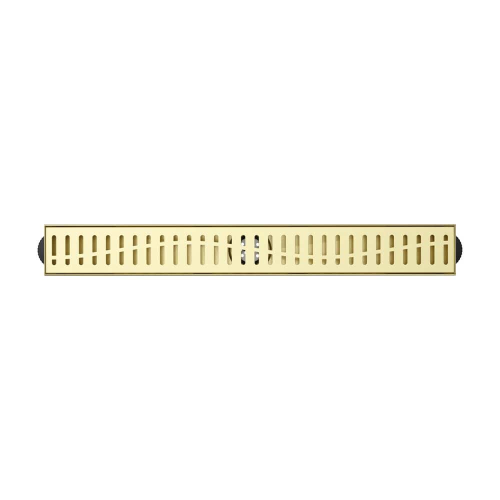 Enigma 24 in. Linear Grate Shower Drain, Brushed Brass price history on PriceWatchPro