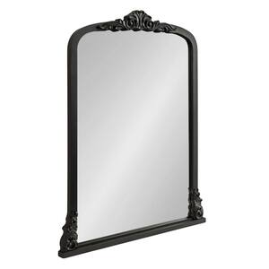 Barberry 27.25 in. W x 34.75 in. H Black Arch Traditional Framed Decorative Wall Mirror