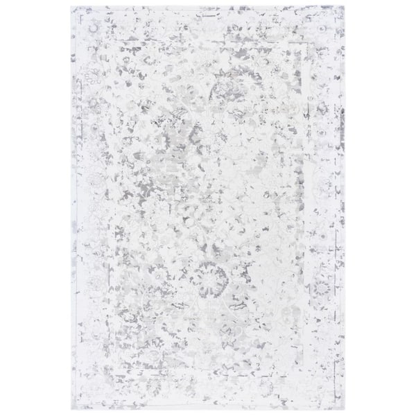 Mirage 6 ft. x 9 ft. Charcoal/Cream Distressed Oriental Area Rug