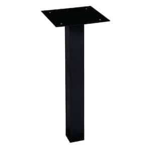 In-Ground Mailbox Post for Parcel Protector Vault in Black