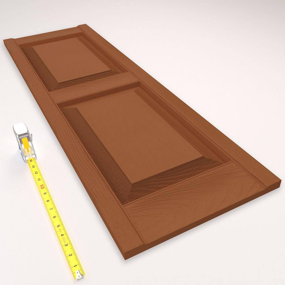 Treated Cedar Raised Panel Decorative Shutters, 58" x 14.75"