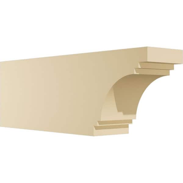 Ekena Millwork 6 in. W x 10 in. H x 30 in. L Standard Pescadero Signature Polyurethane Outlooker, Primed Tan