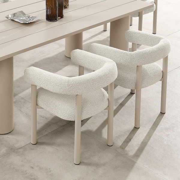 MODWAY Nautica Aluminum Outdoor Patio Dining Armchairs Set of in