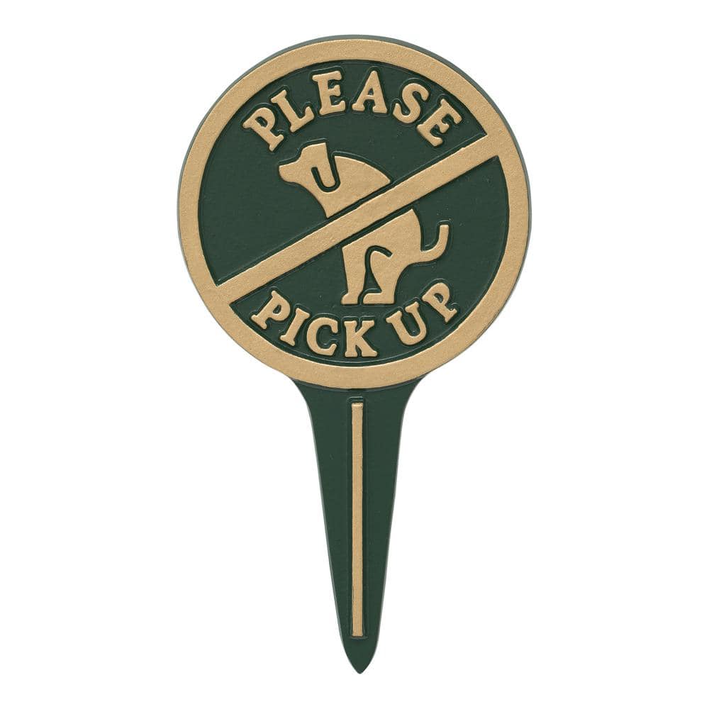 Pet Owner Courtesy Please Pick up No Poop Dog Cast Aluminum Yard
