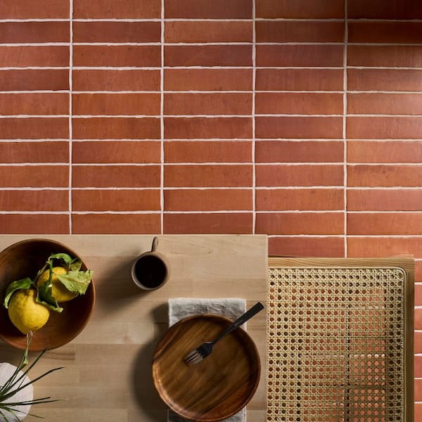 Sienna Terracotta Peach 2.55 in. x 9.84 in. Matte Porcelain Floor and Wall Tile (4.72 sq. ft./Case)