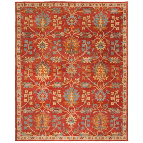 SAFAVIEH Heritage Red/Multi 8 ft. x 10 ft. Border Area Rug