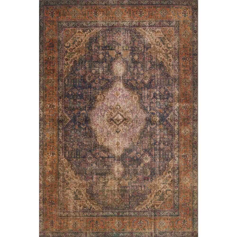 Loloi II Loren Collection LQ-02 Plum / Multi Oriental Area Rug 5 -0 x 7 -6 feet