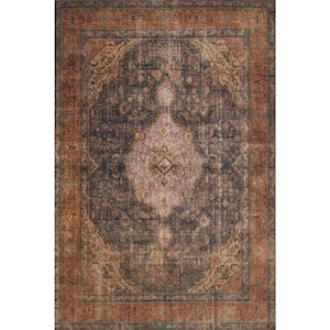 Loren Plum/Multi 8 ft. 4 in. x 11 ft. 6 in. Distressed Bohemian Printed Area Rug