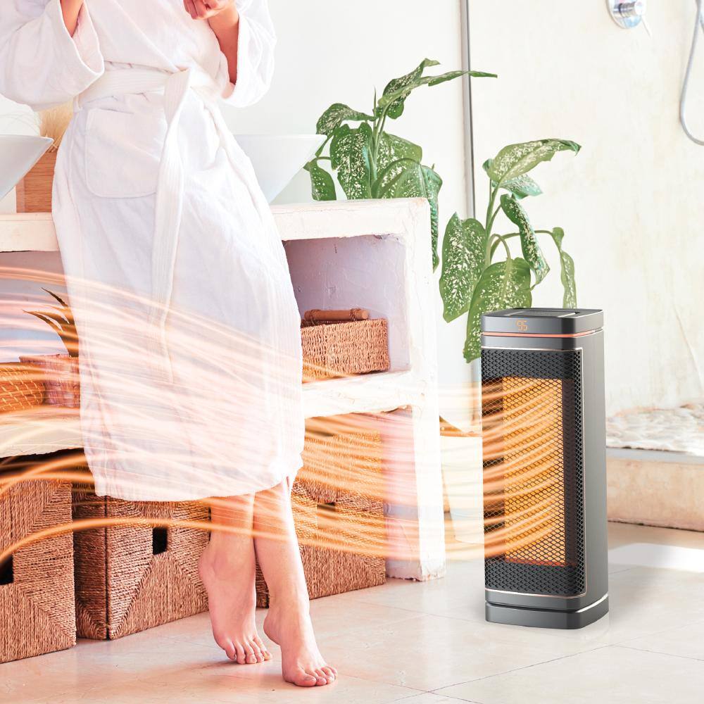 Copper Core Oscillating Ceramic Tower Heater with Remote