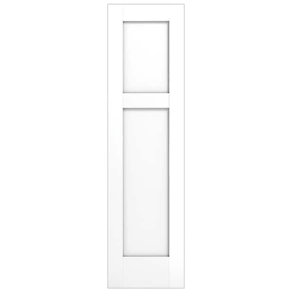 12 in. x 80 in. x 1-3/8 in.  2-Panel Craftsman Flat, Shaker Sticking, Full and Square, Primed Wood Door Slab