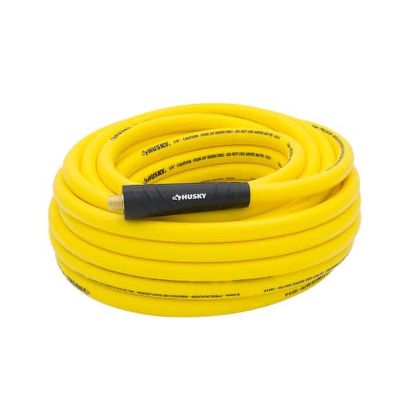 Husky 300 PSI PVC Air Compressor Hose 3/8" x 50' With 1/4" MNPT End Fittings 