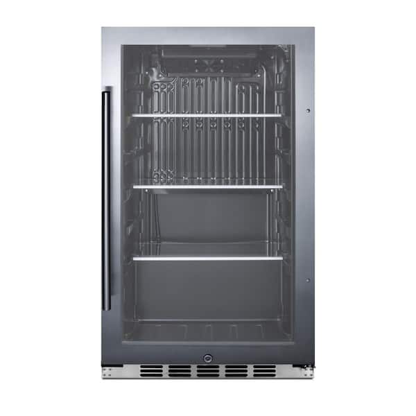 Summit Appliance Shallow Depth 19 in. 3.1 cu. ft. Outdoor Refrigerator in Stainless Steel