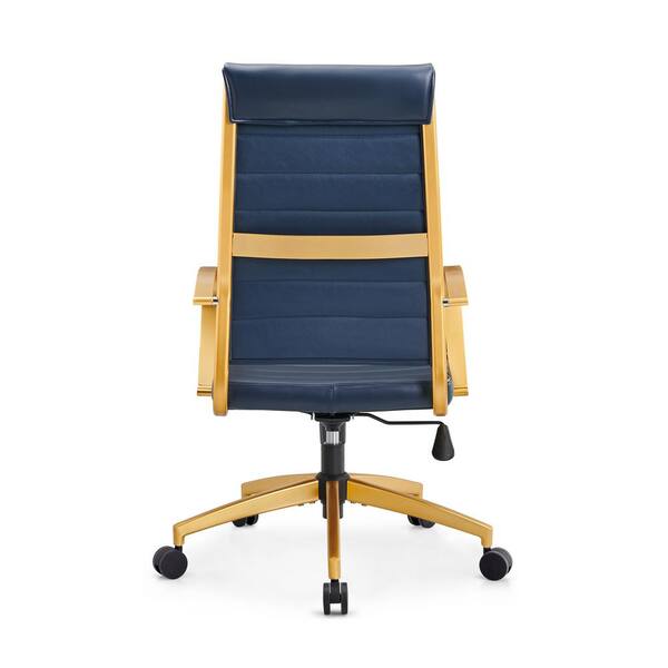 Blue and gold online office chair