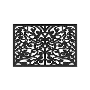 Ginger Dove Landscape 32 in. x 4 ft. Black Vinyl Decorative Screen Panel
