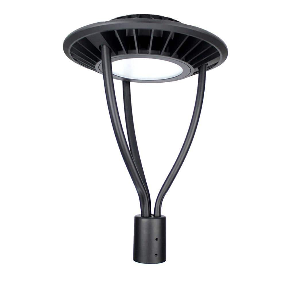 J&H LED 24 in. Black Cast Aluminum Line Voltage Outdoor Weather Resistant  Intergrated LED Post Light JH-APL80W-27R - The Home Depot