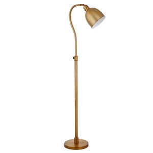 Vincent 68 in. Brass Finish Arc Floor Lamp with Metal Shade