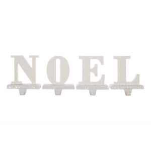 5.91 in. H Wooden/Metal NOEL Stocking Holder (Set of 4)
