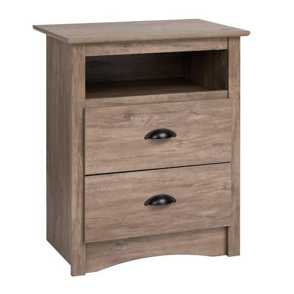 Prepac Salt Spring 2-Drawer Drifted Gray Nightstand DDC-2428 - The Home ...