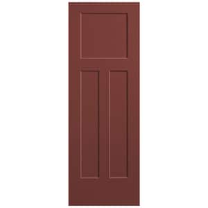 28 in. x 80 in. 3-Panel Winslow Single Bore Hollow Core Red Bluff Molded Composite Interior Door Slab