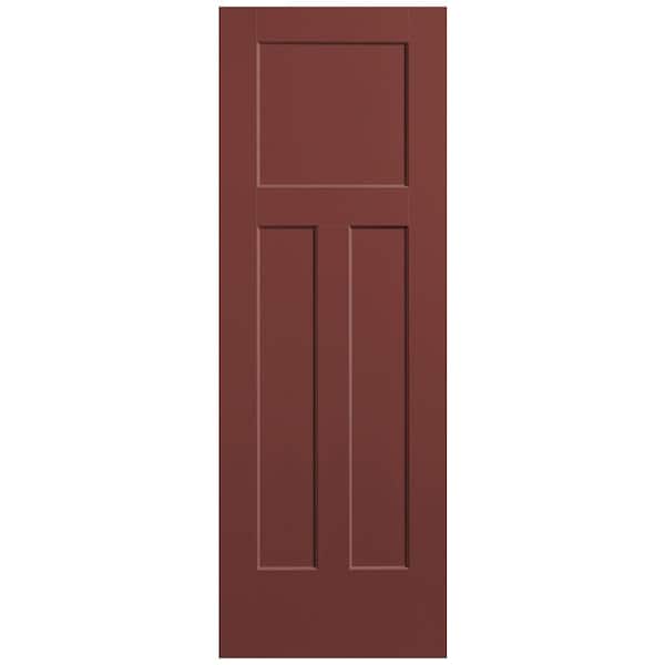 Masonite 28 in. x 80 in. 3-Panel Winslow Single Bore Hollow Core Red Bluff Molded Composite Interior Door Slab