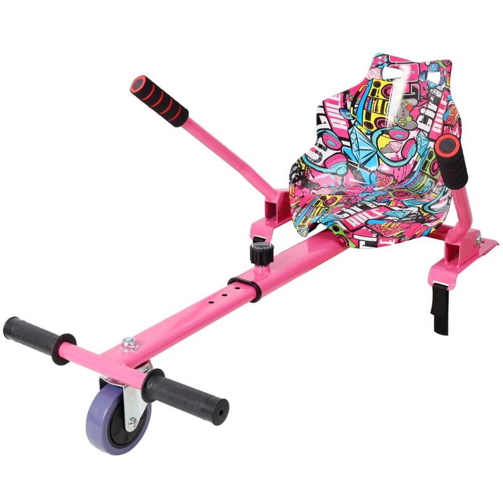 "Pink Steel Hoverboard Seat Attachment Go-Kart Sturdy Adjustable Off-Road Frame, Fits 6.5"" 8""10"" Hoverboards" price history on PriceWatchPro