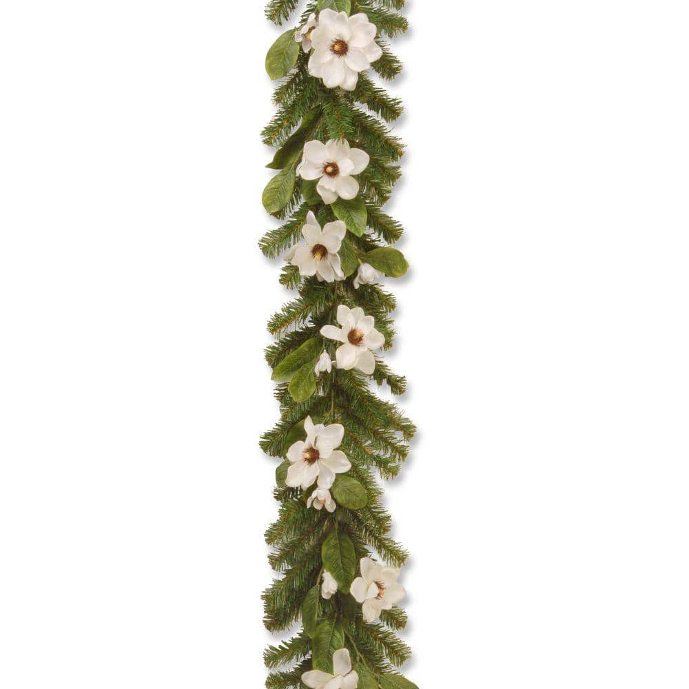 6 ft. Artificial Cream Magnolia Garland