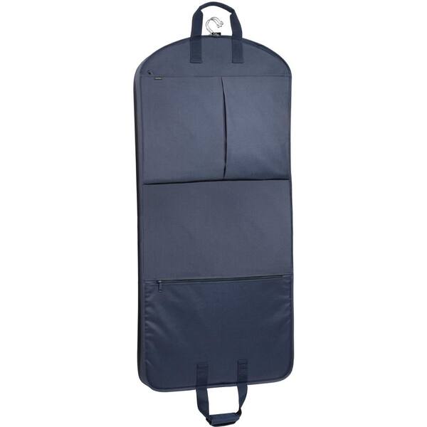 WallyBags 52 in. Navy Garment Bag with Accessory Pockets